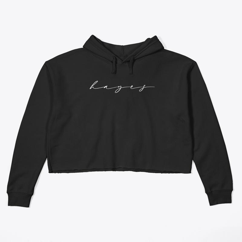 Hayes Cropped Hoodie - Black