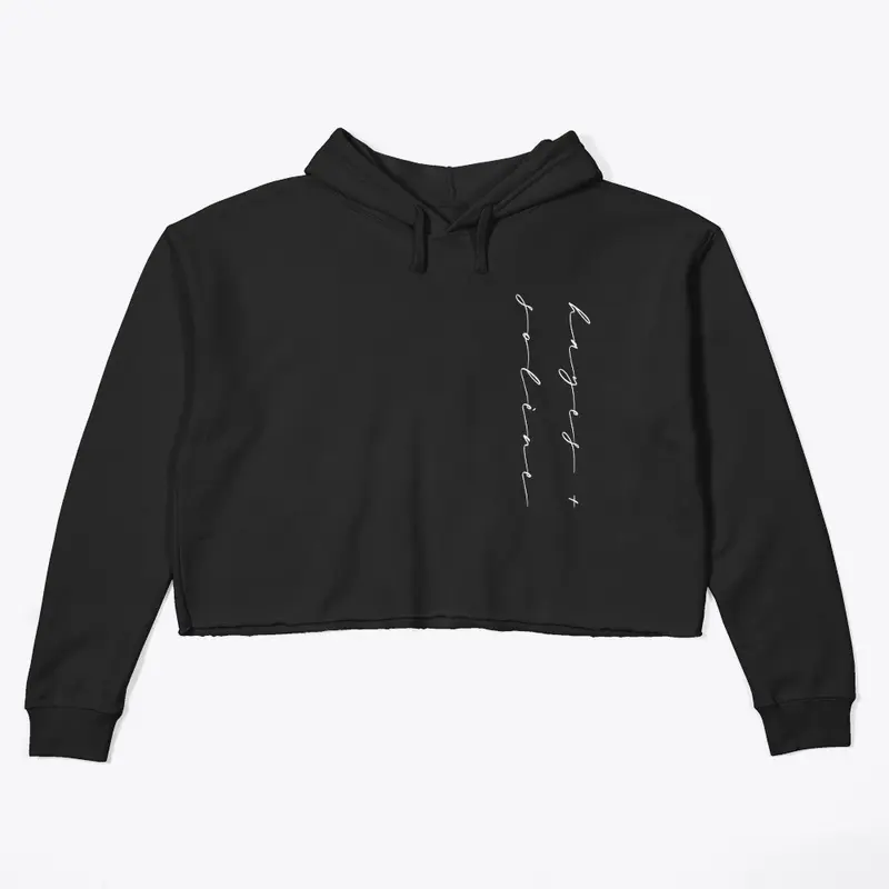 Hayes + Solène Cropped Hoodie - Black